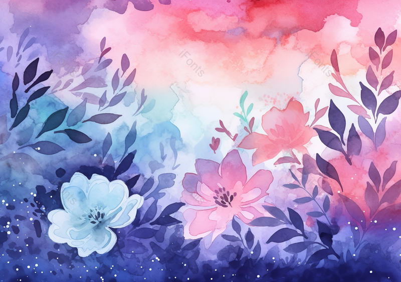 水彩水粉植物花卉背景,插画/手绘图,插画/手绘图库,插画/手绘图下载,插画/手绘